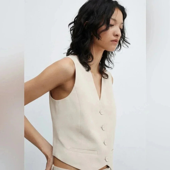 Mango Alicante Waistcoat NWT - Picture 2 of 12